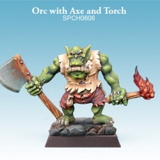 Orc with Axe and Torch