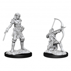 Pathfinder Battles Deep Cuts Miniaturas sin pintar Human Fighter Female