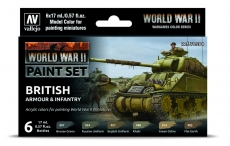 WWII Paint Set British Armour & Infantry