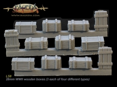 28mm WWII wooden boxes (12 pcs.)