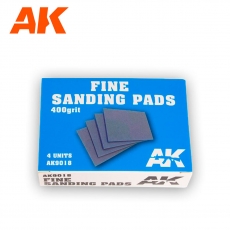 FINE SANDING PADS 400 GRIT. 4 UNITS.