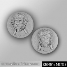 Royal Lion Reliefs set 1