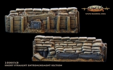 28mm Short straight sandbag entrenchment 28005CB