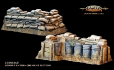 Sandbag entrenchment corner (1 section approximately 80mm long and 30mm high) 28004CB