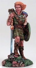 Young Male Barbarian with Sword Handed Sword